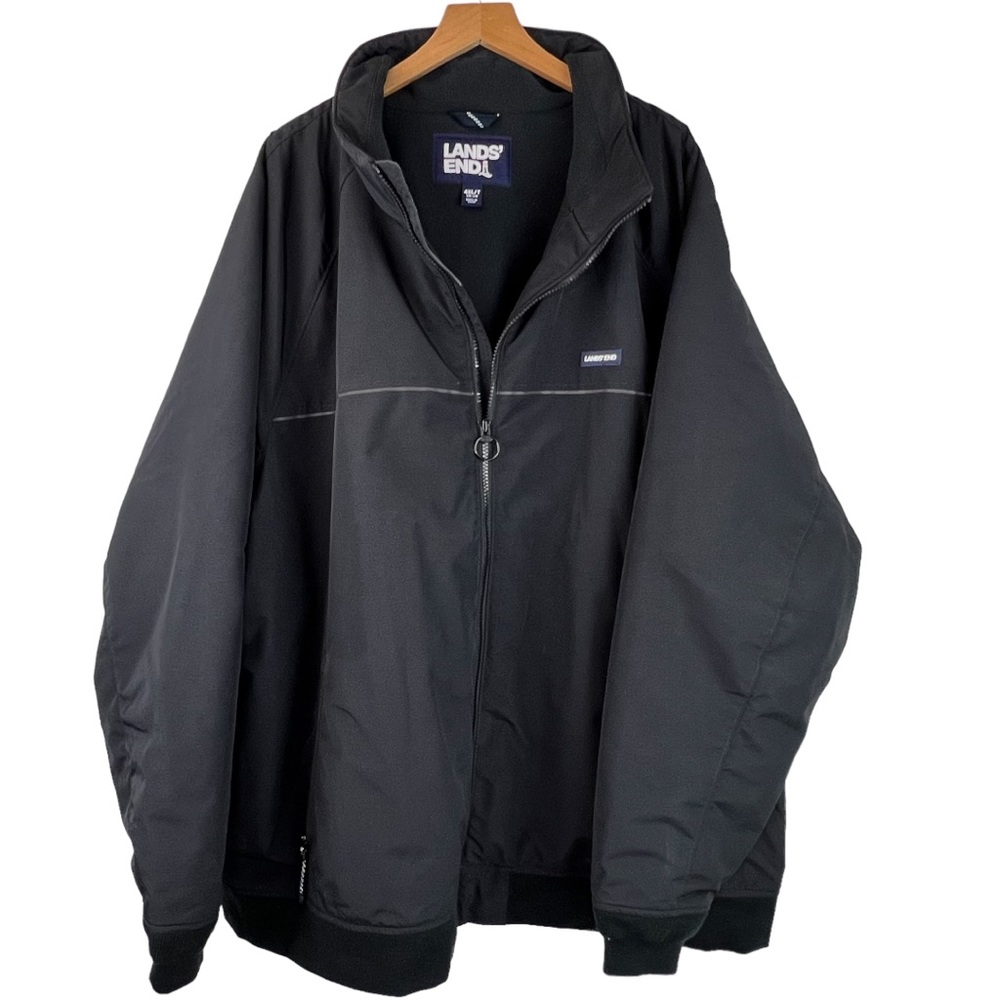LANDS’ END Classic Squall Jacket Mens Big Tall 4XLT Black - Picture 4 of 11